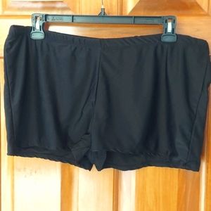 *🆕 Deb Women's Black Full Cover Comfy Swimwear Shorts, Plus Size 3X, NEW